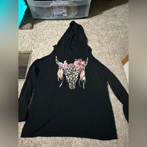 Cold shoulder boutique sweatshirt